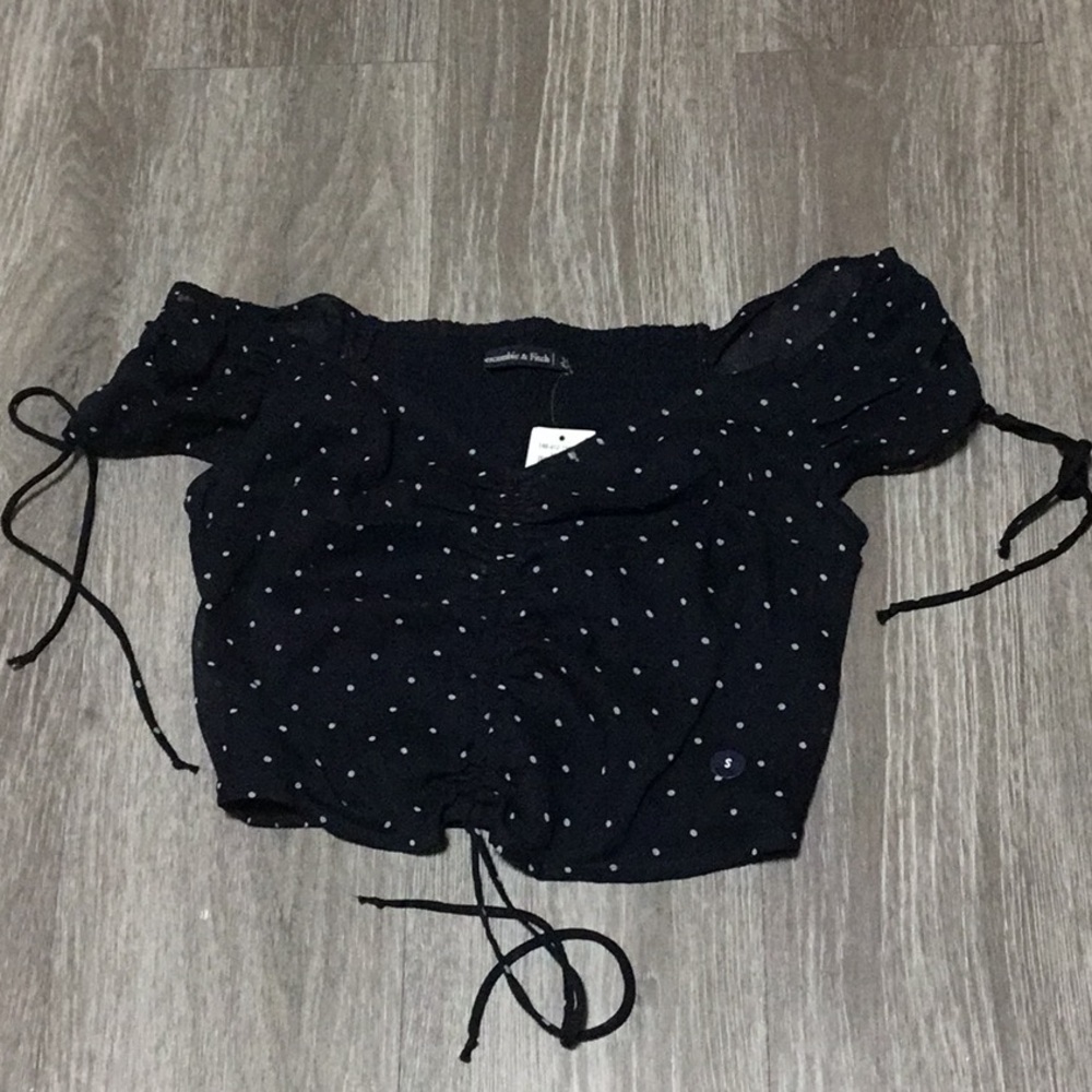 Women's Black Polka Dot Top